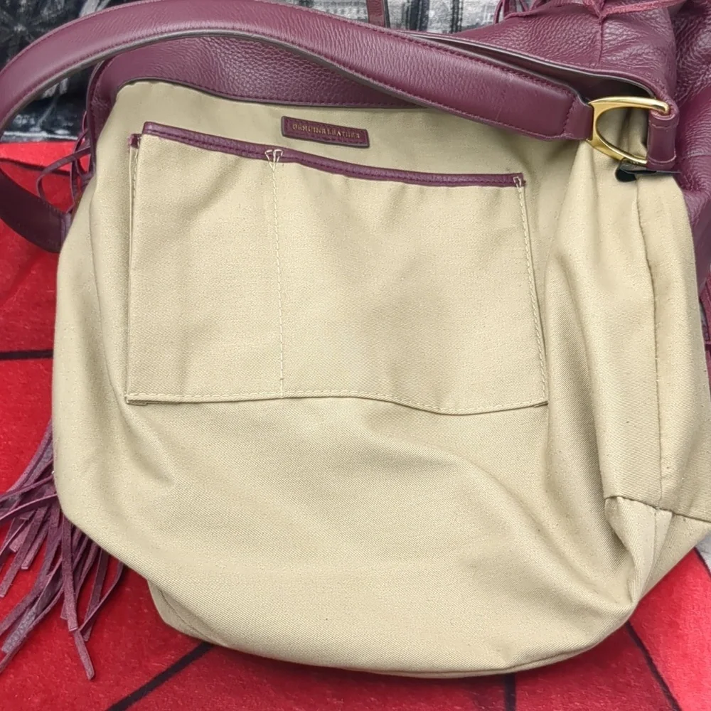 G.I.L.I. Burgundy Leather Hobo Bag